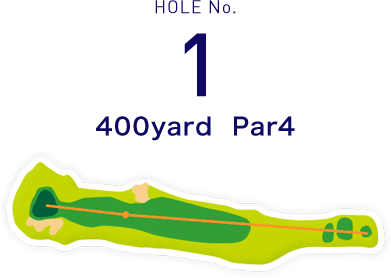 HOLE No.1 400yard  Par4
