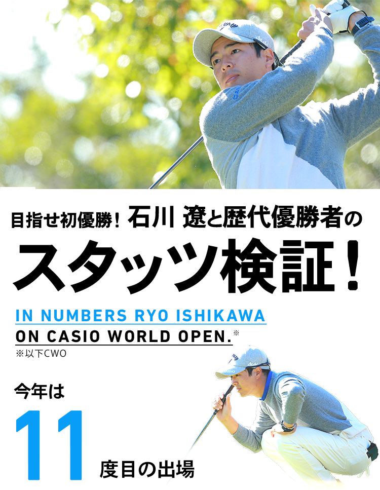 数字で見る石川遼とカシオワールドオープン 今年は11度目の出場 in numbers RYO ISHIKAWA ON CWO.