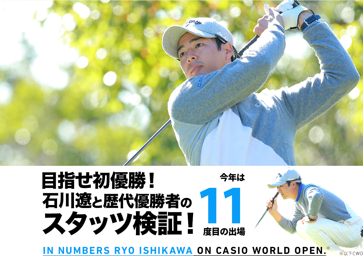 数字で見る石川遼とカシオワールドオープン 今年は10度目の出場 in numbers RYO ISHIKAWA ON CWO.